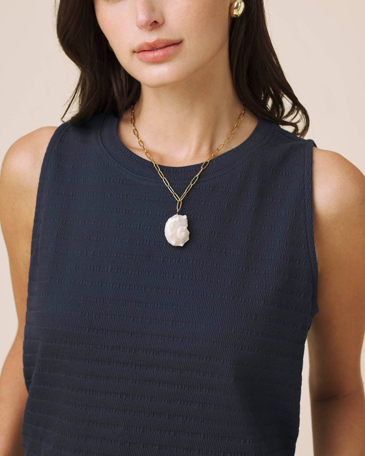 Splendid Shelly Smocked Tank - Navy