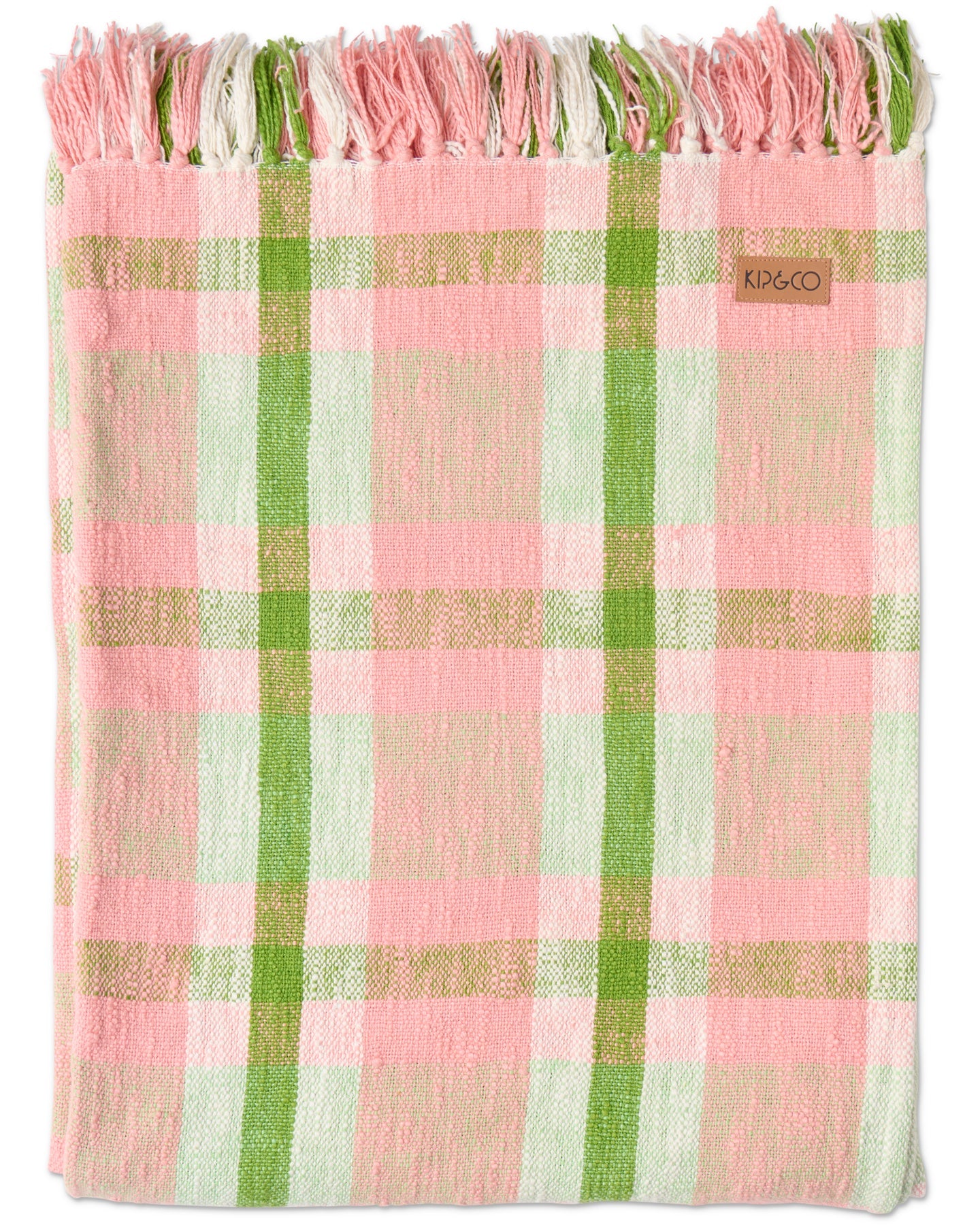 Kip & Co Pistachio Tartan Woven Throw