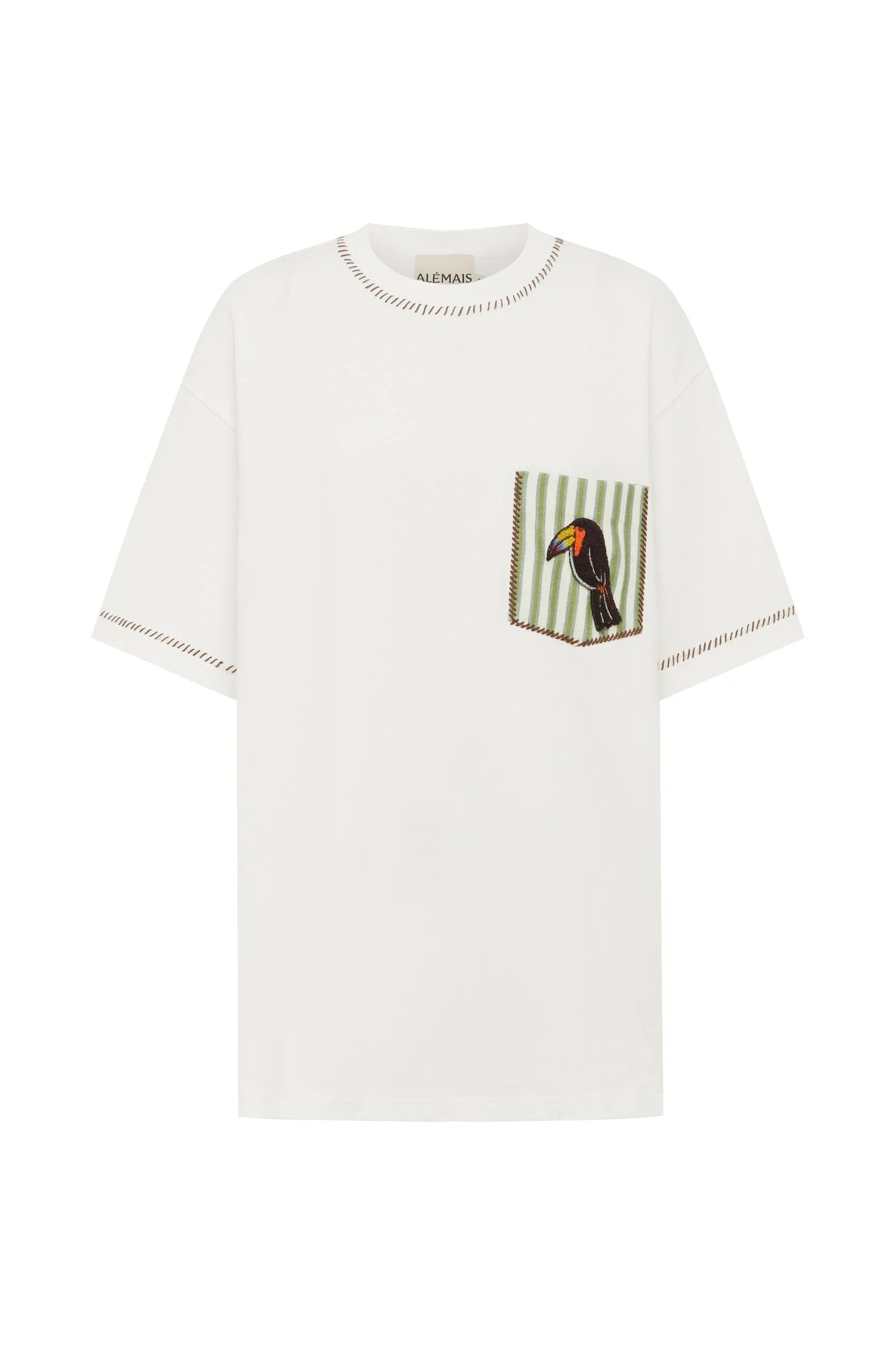 Alemais Toucan Tango Embroidered Pocket tee