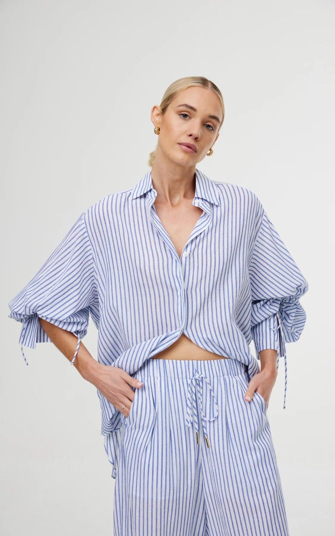 Kinney Ashton Shirt - Sea Stripe