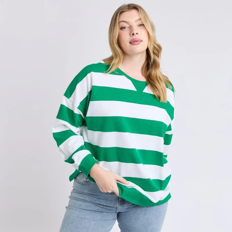 Elm Billie Block Stripe Crew