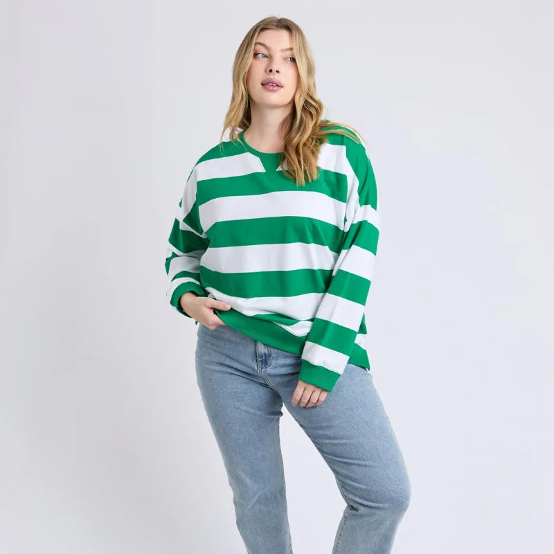 Elm Billie Block Stripe Crew