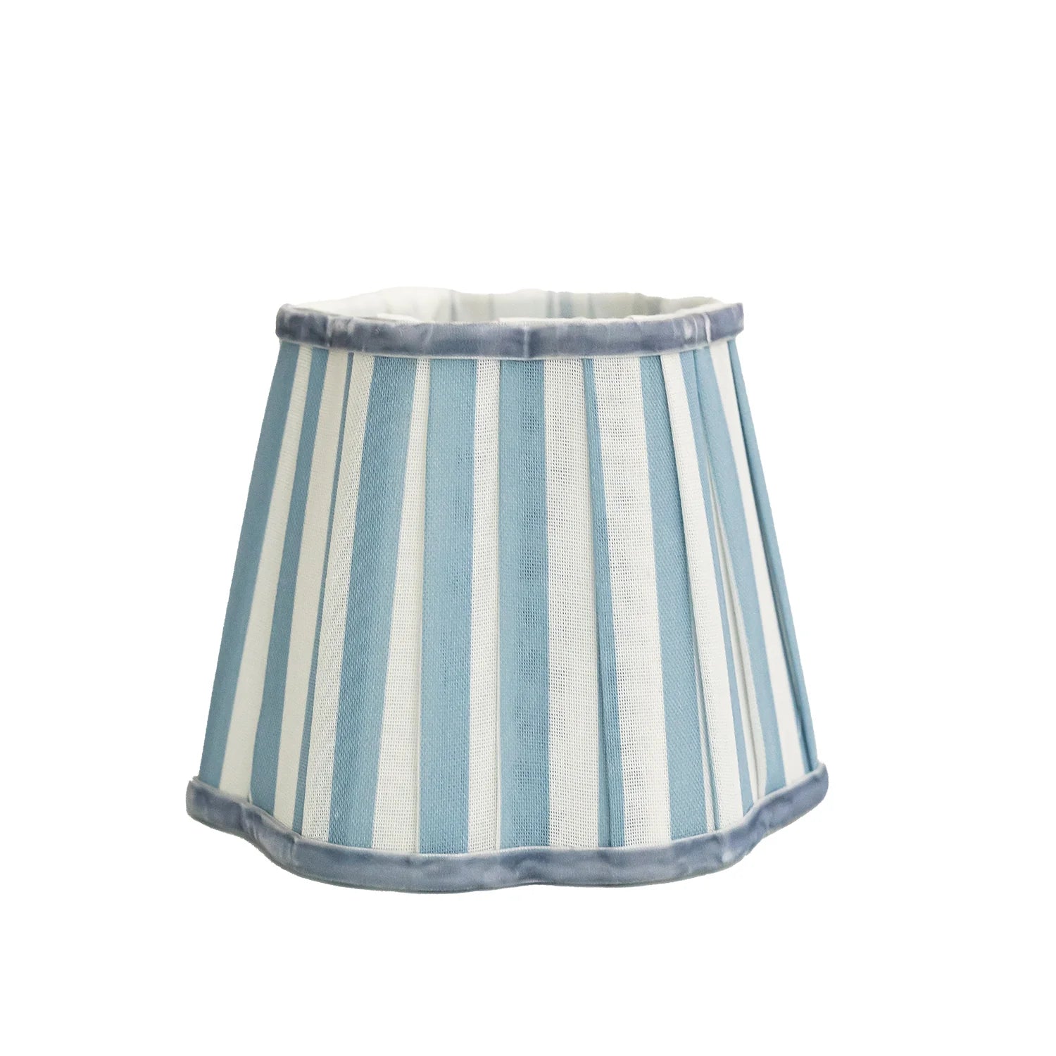 Blue Stripe Scallop Lamp Shade