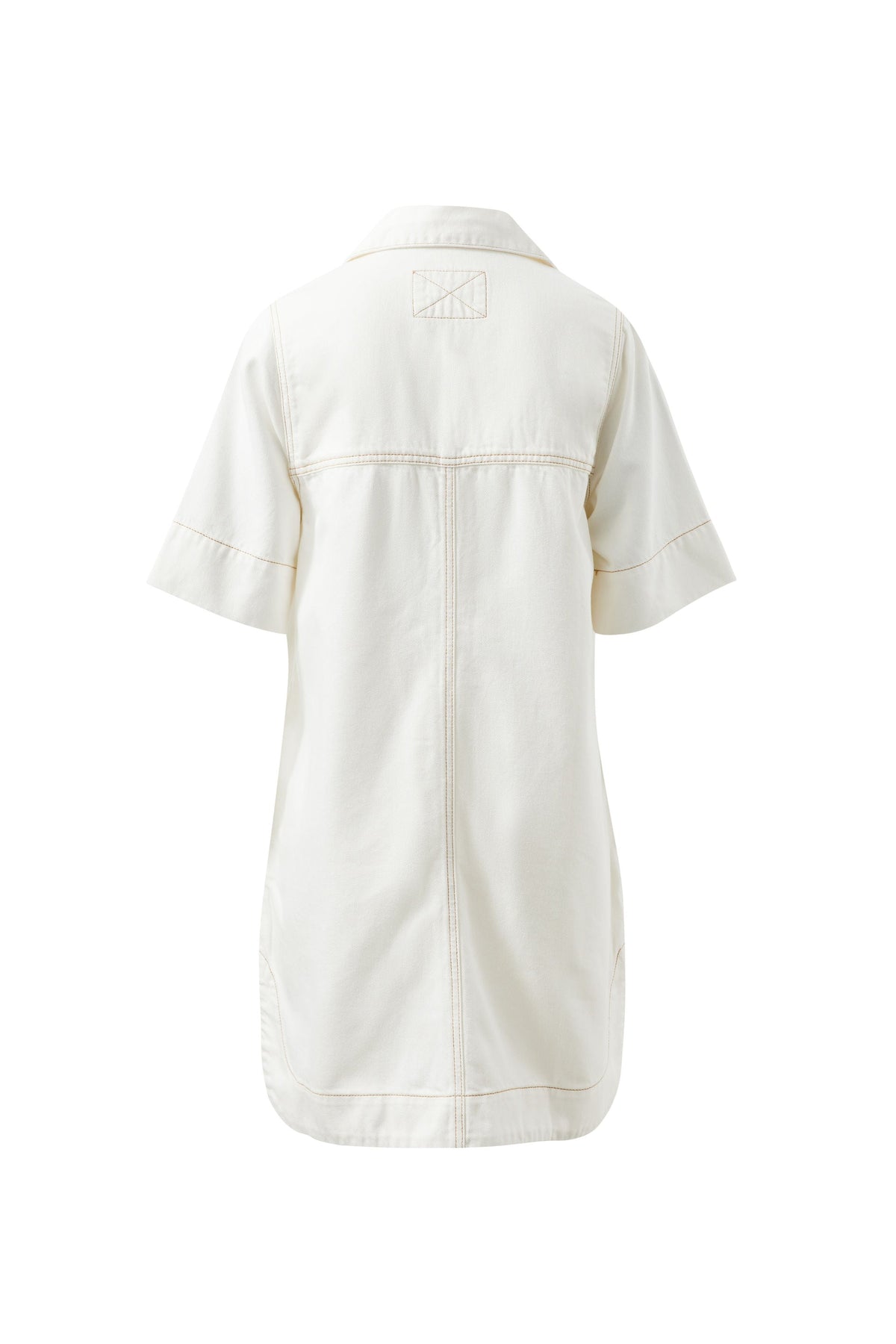 Ceres Life Bonnie Relaxed Shirt Dress in Fresh Ecru – view 5