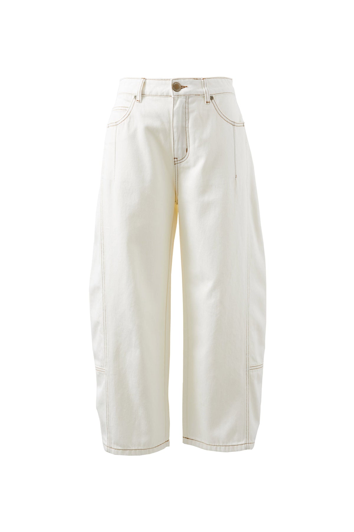 Ceres Life Demi Barrel Jean in Ecru – view 2