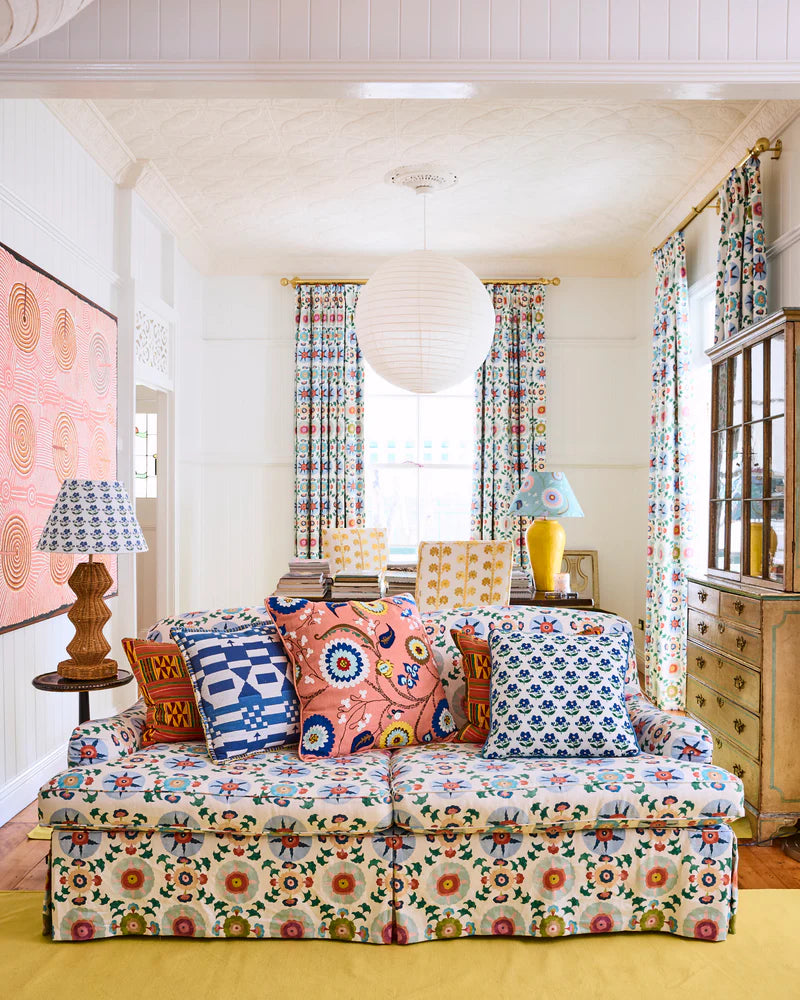 Kip & Co x Anna Spiro Isabelle Sunset Embroidered Cushion