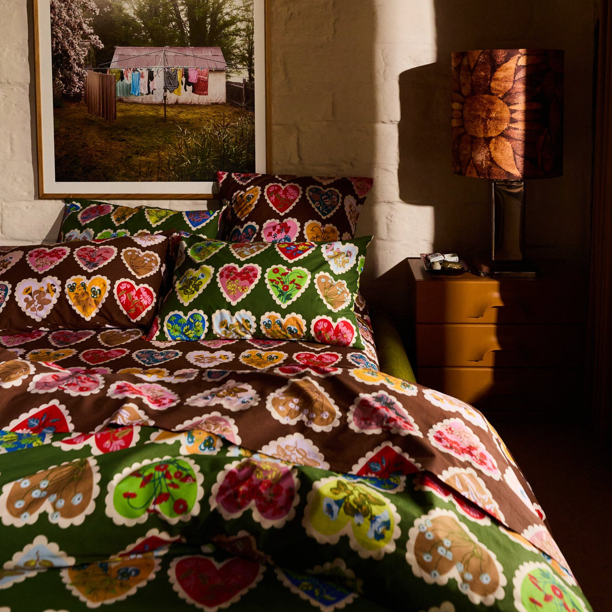 Loretta Cotton Pillowcase Set - Hunter Green