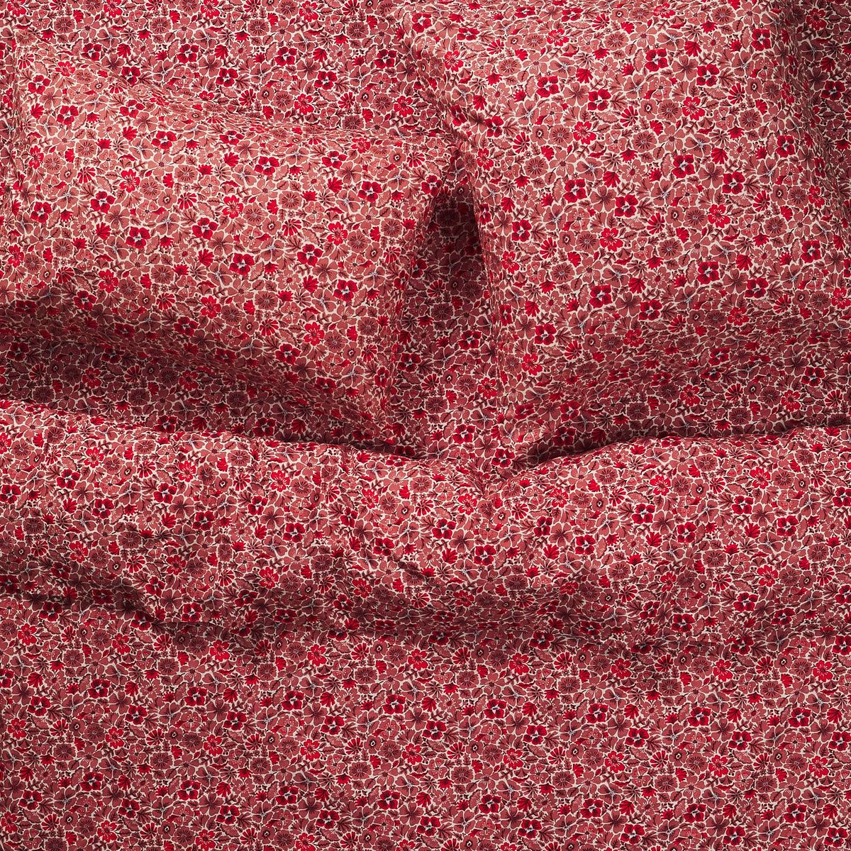 Magnolia Cotton Pillowcase Set - Poppy