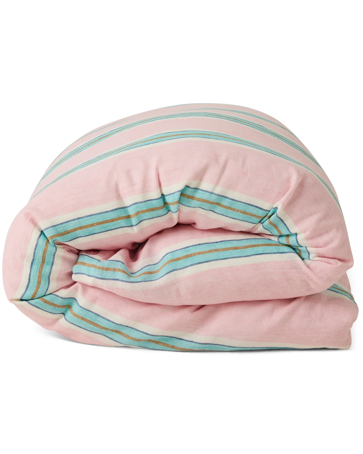 Kip & Co Tickled Pink Stripe Linen Quilt King Cover