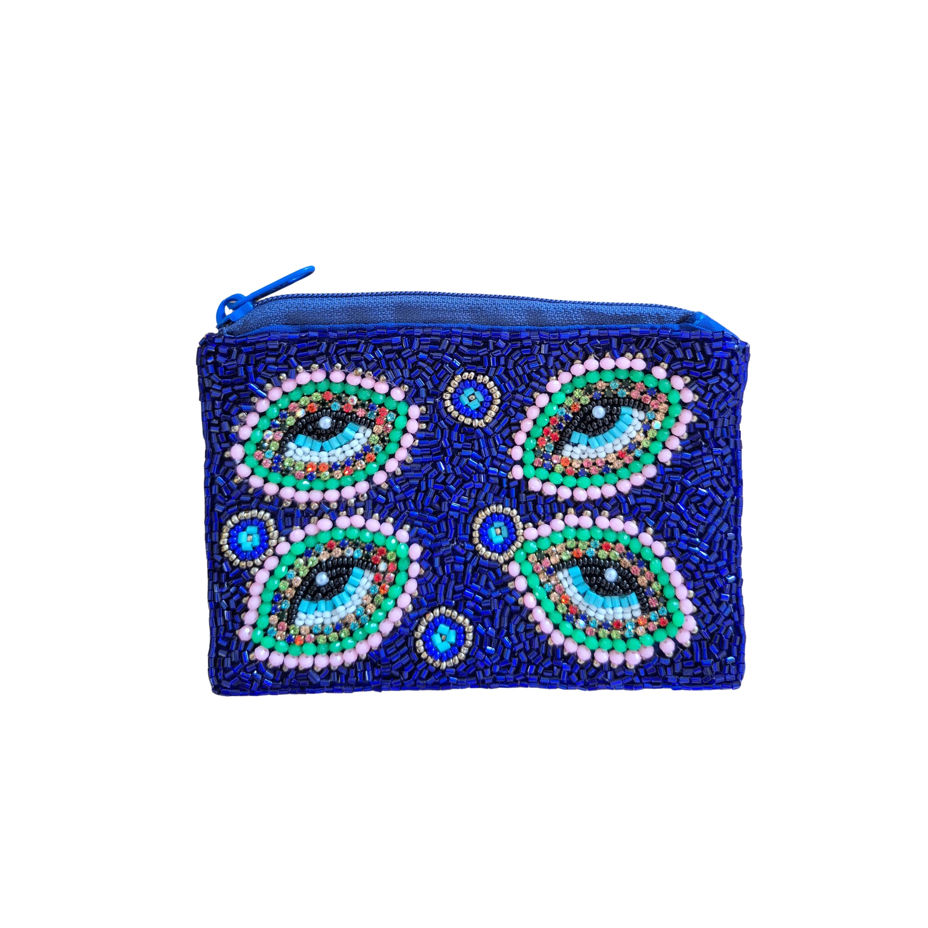 Evil Eye Beaded Pouch