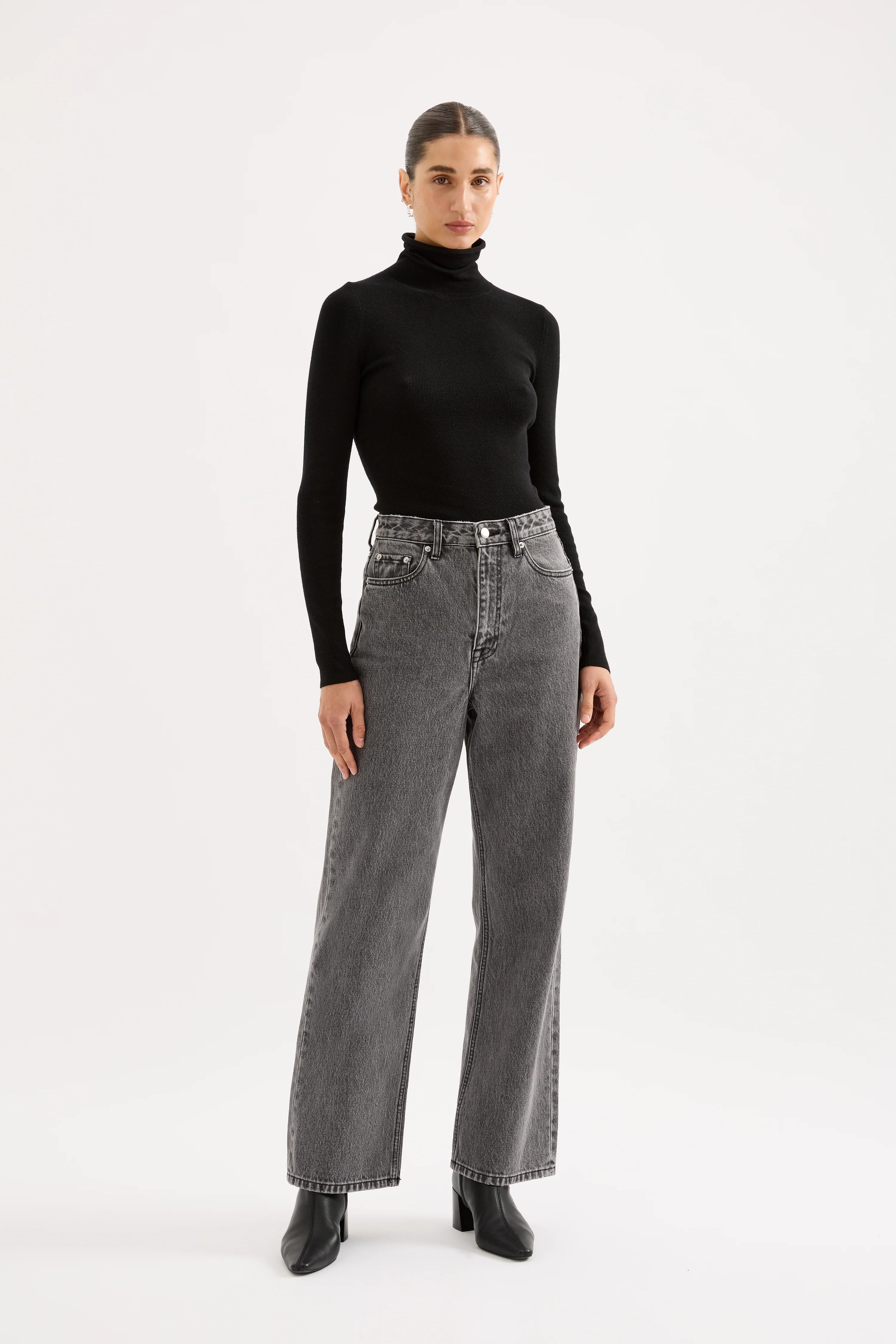 Nude Lucy Florence Merino Skivvy Black