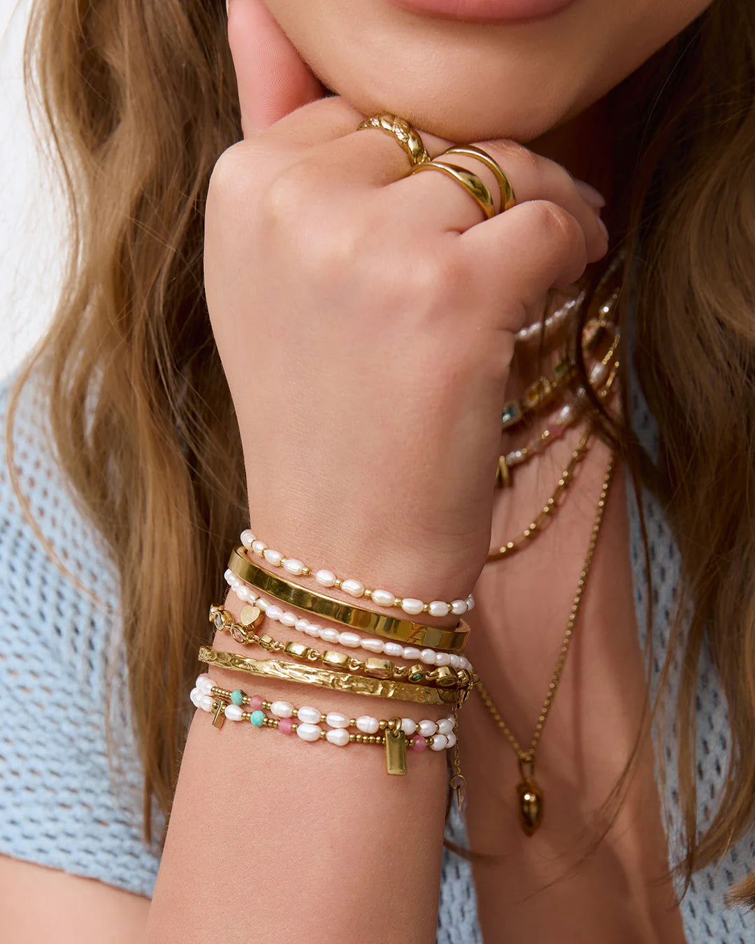 Arms Of Eve Kiki Pearl Heart Bracelet