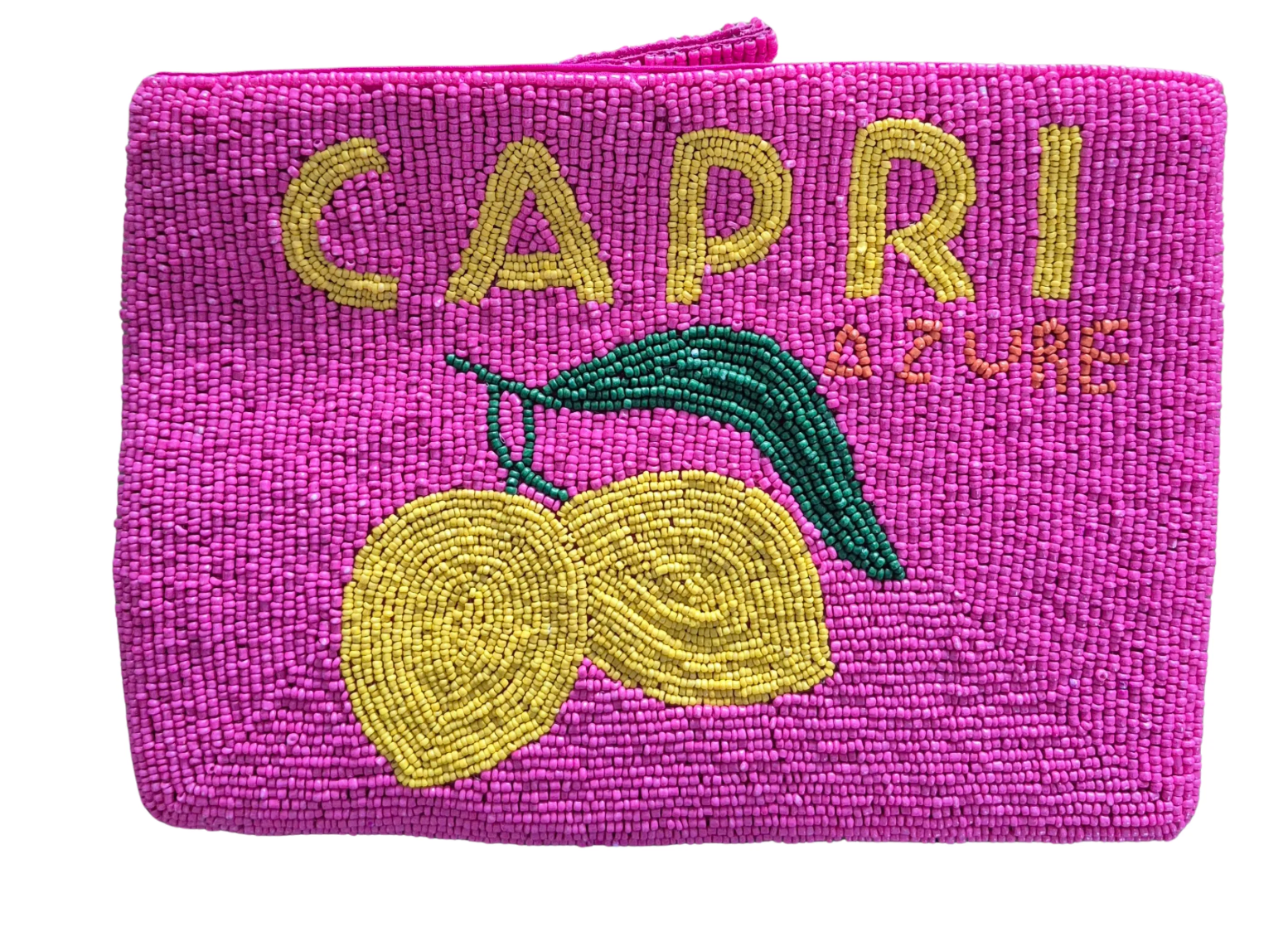 Capri Azure Beaded Clutch