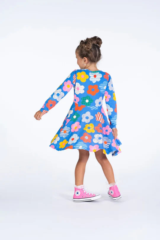 Rock Your Baby - Happy Flowers Waisted Dress