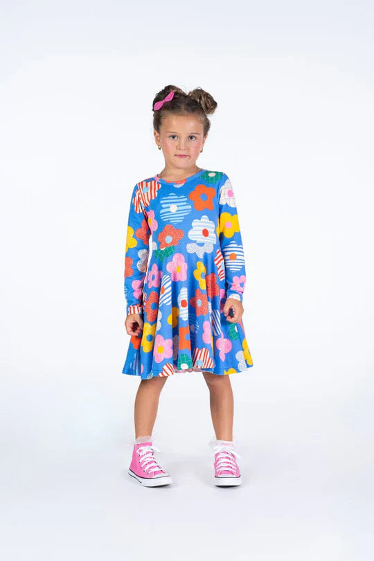 Rock Your Baby - Happy Flowers Waisted Dress