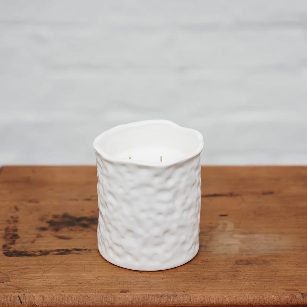 Noss & Co Textured Candle White