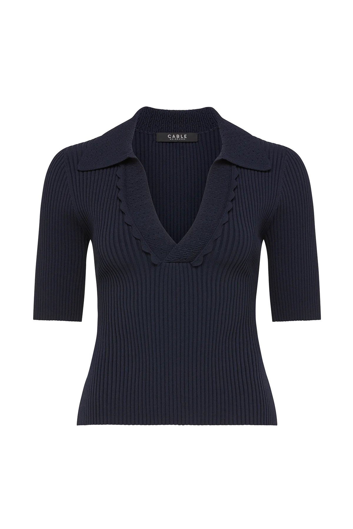 Cable Melbourne Villa Crepe Polo Top