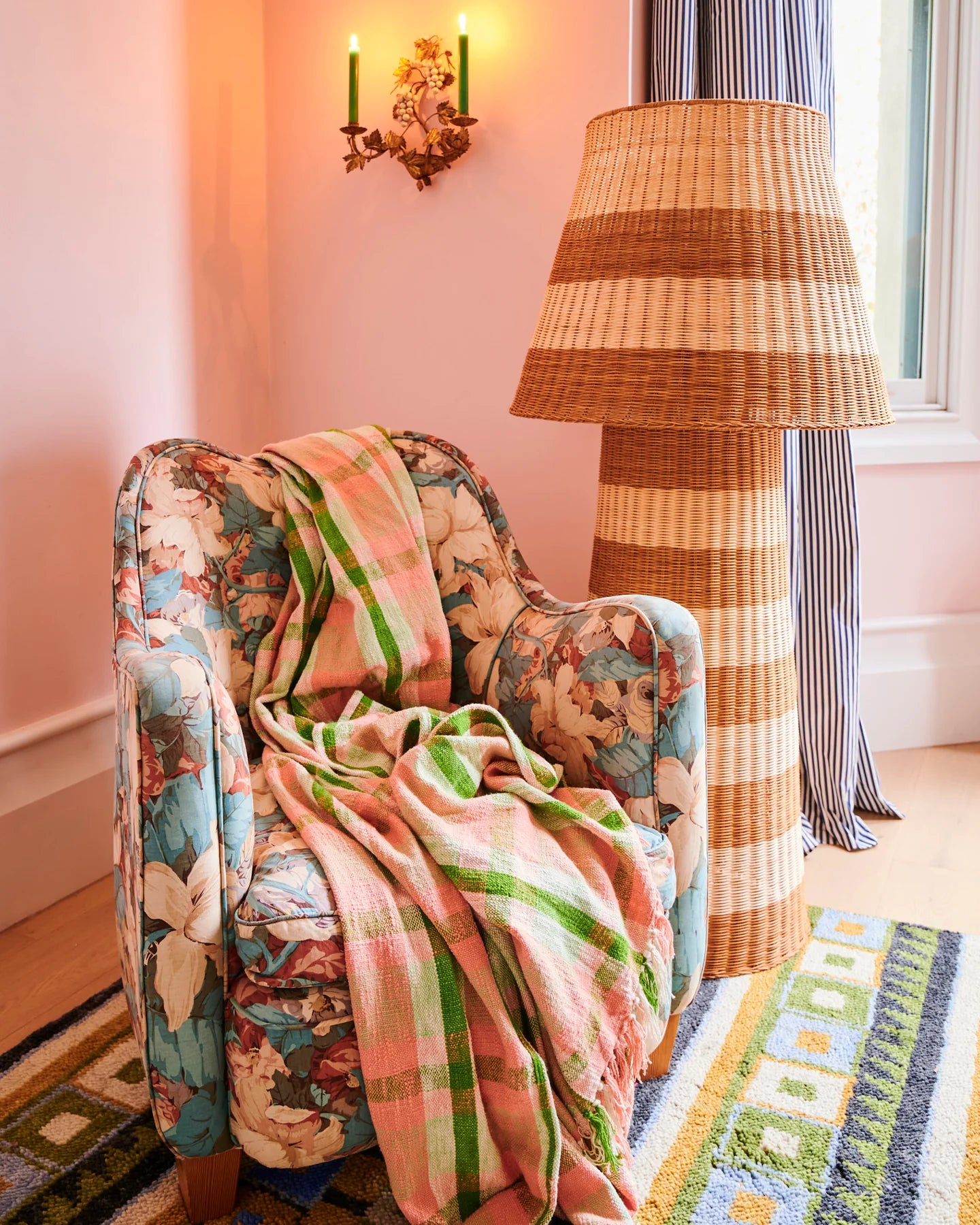 Kip & Co Pistachio Tartan Woven Throw