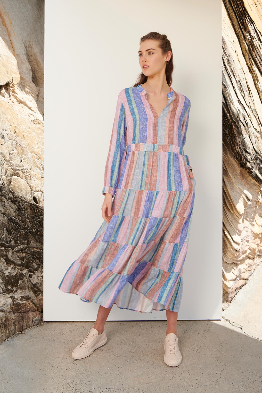 The Dreamer Label Lilya Shoreline Hemp Ankle Dress