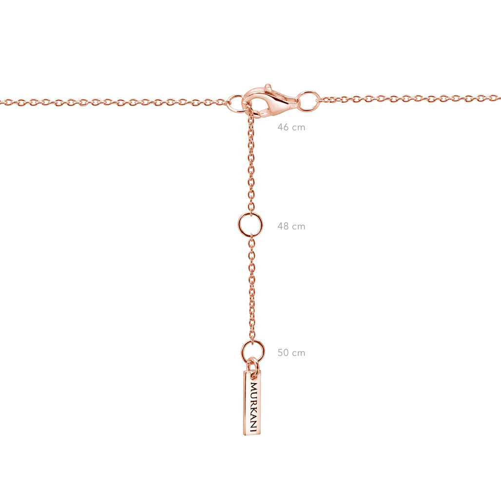 Murkani Compass Necklace Rose Gold Plate