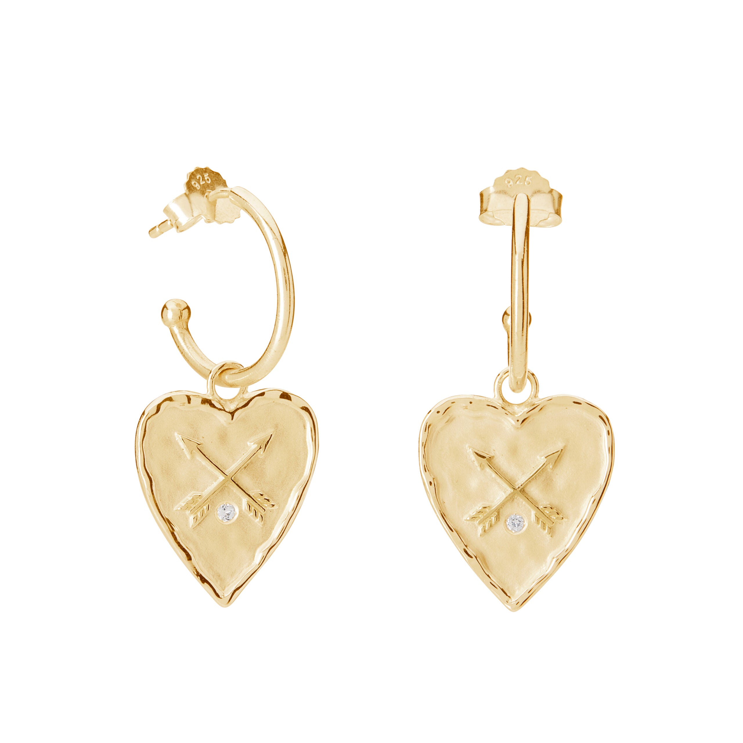 Murkani Heart Earrings 18KT Yellow Gold