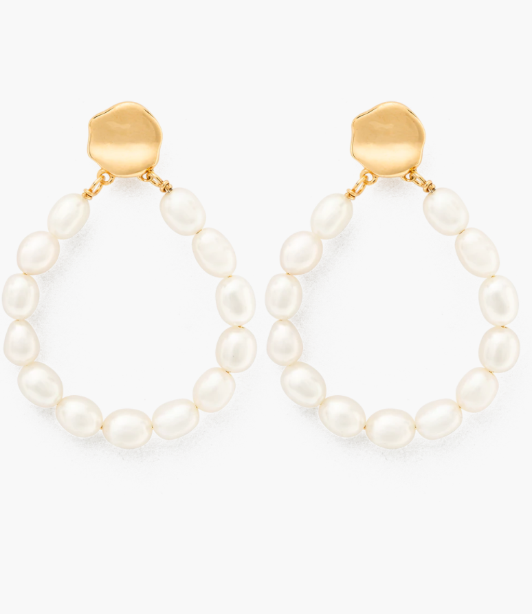 Kirstin Ash Lustre Pearl Earrings Gold