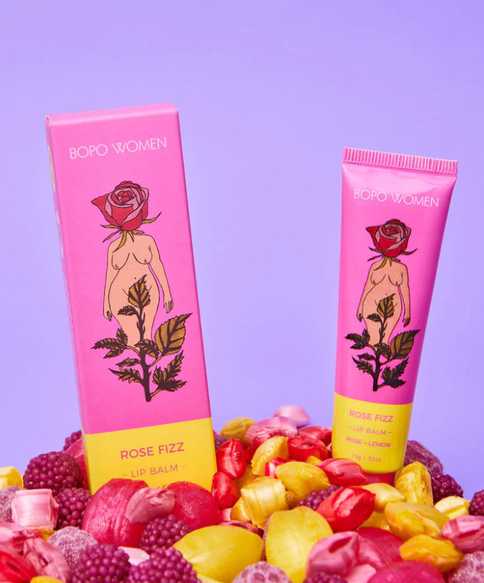 Bopo Rose Fizz Lip Balm