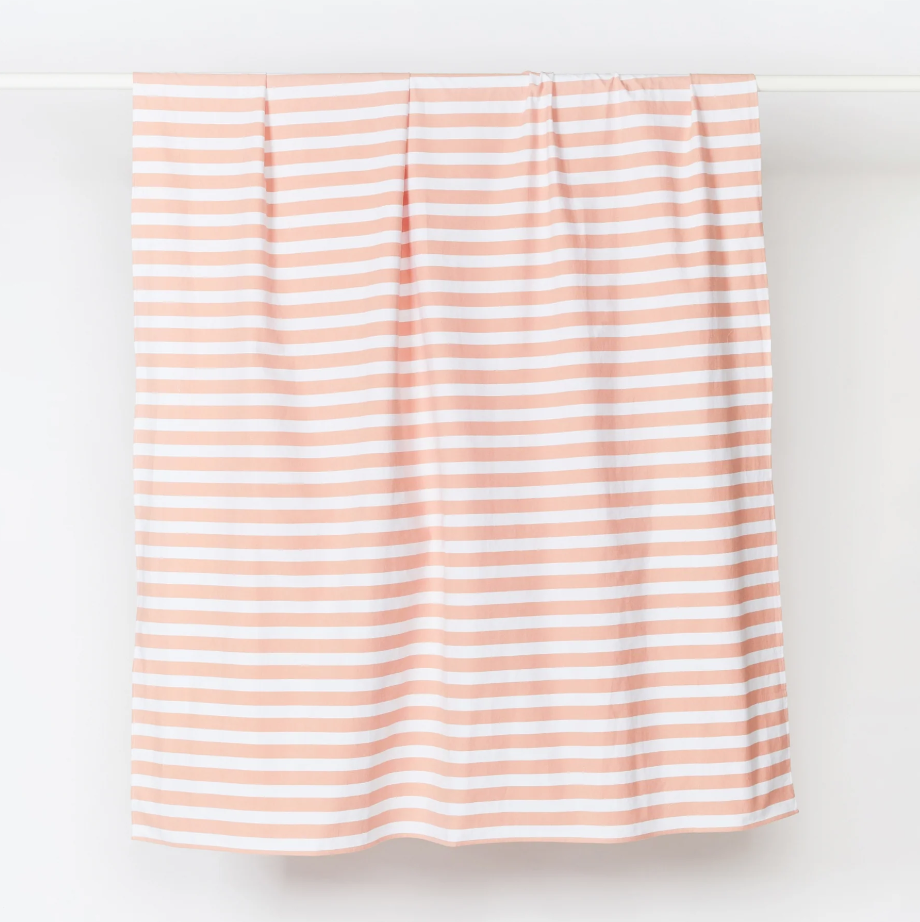 Woven Stripe Pink Tablecloth Medium