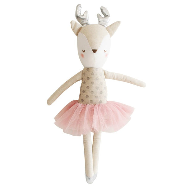 Alimrose Ballerina Reindeer Silver & Blush - Marval Designs