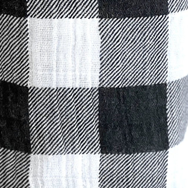 Alimrose Muslin Swaddle Black Check - Marval Designs