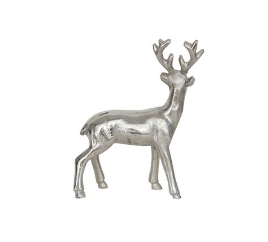 Antique Silver Deer Standing - Marval Designs
