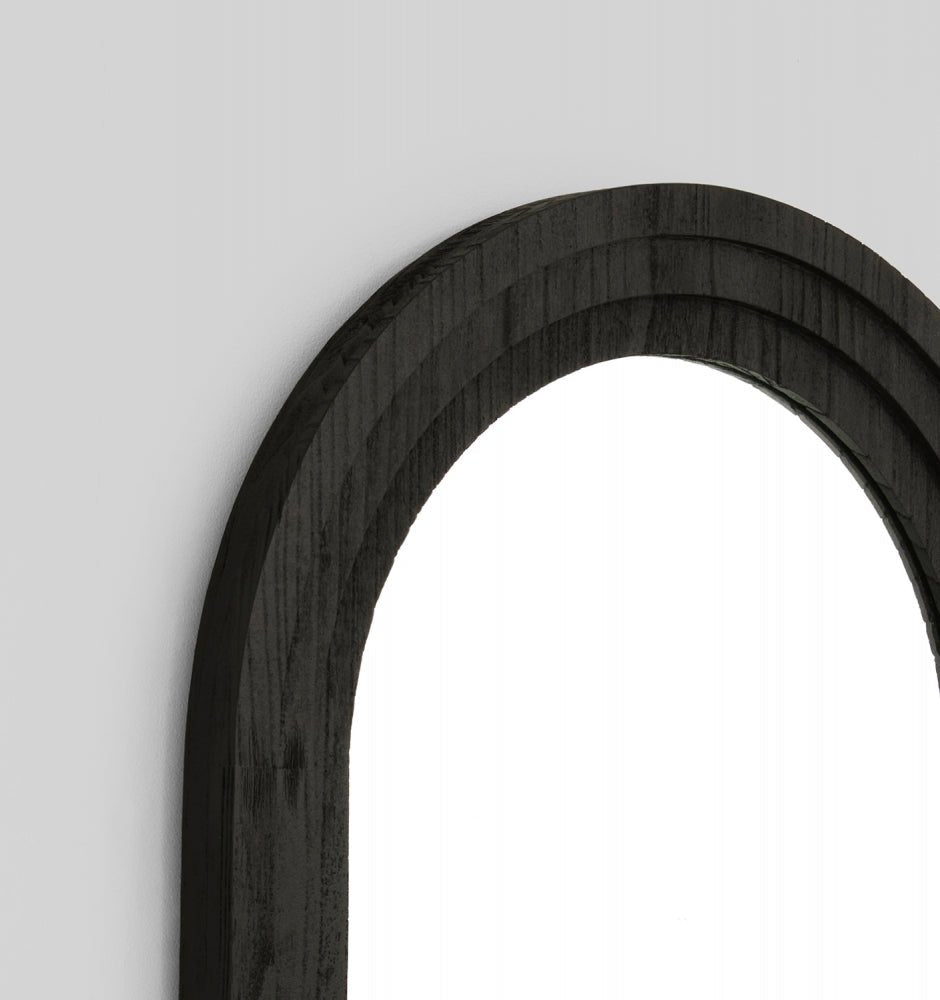 Belvedere Arch Dark Wood Mirror - Marval Designs