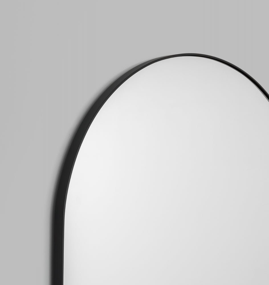 Bjorn Arch Floor Mirror Black 80x180 - Marval Designs