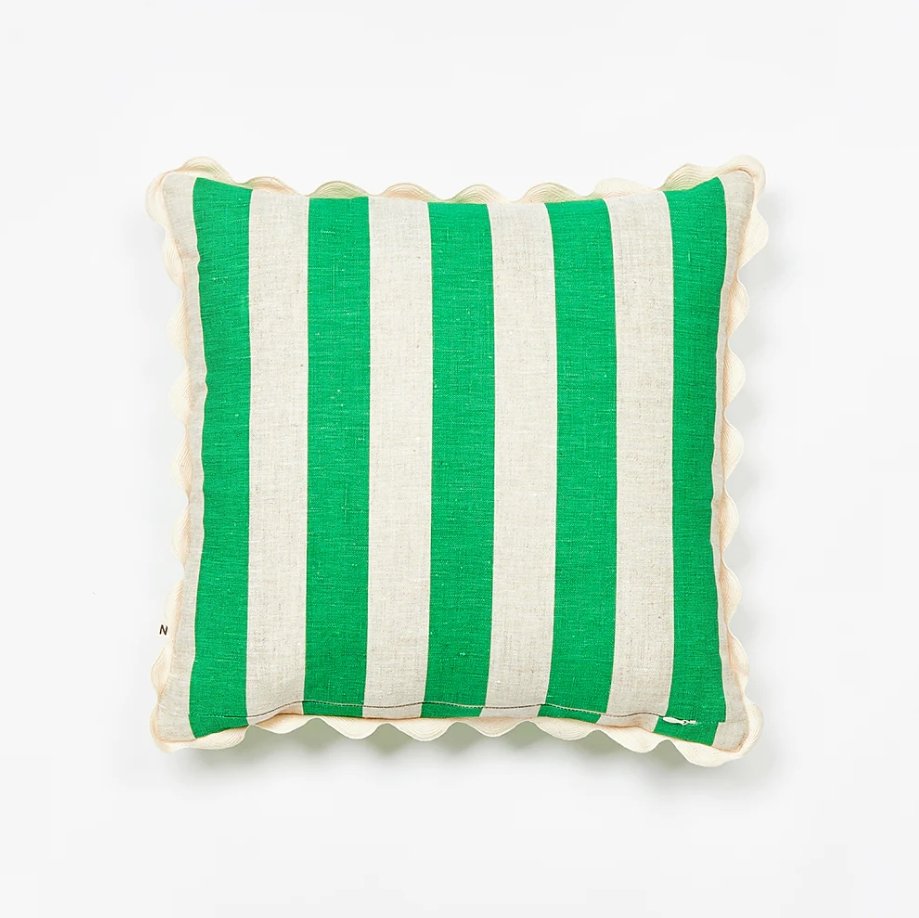 Bold Stripe Green Cushion 50 x 50 - Marval Designs