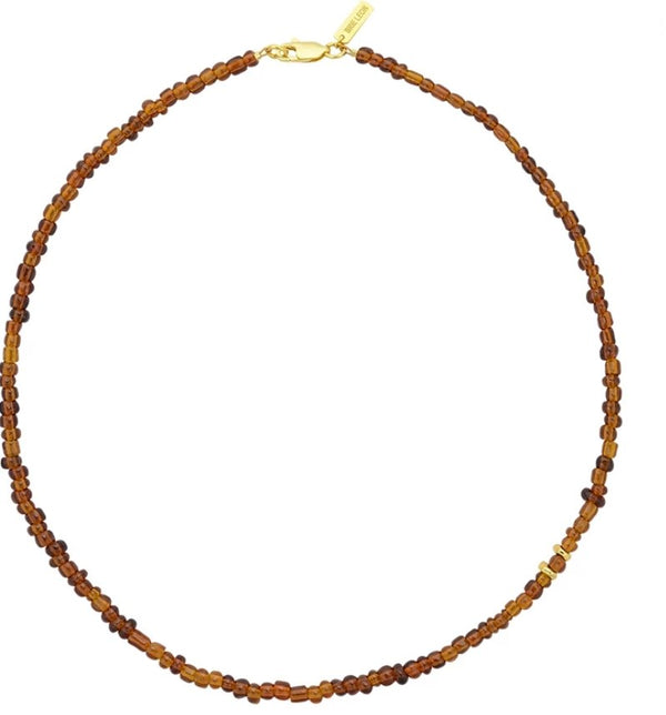 Bonita Bead Necklace Gold/Toffee - Marval Designs