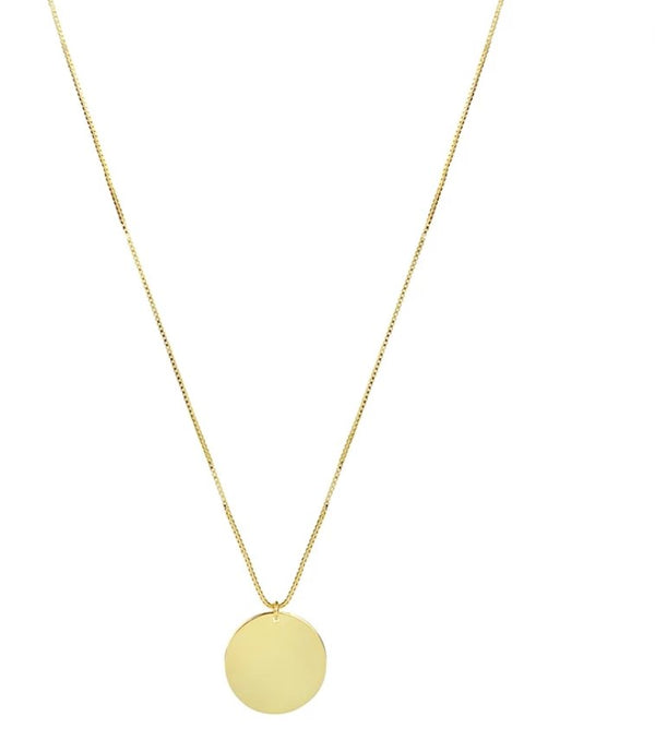 Brie Leon 925 Mix Disc Pendant (Small) Gold - Marval Designs