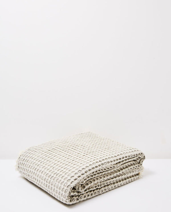 Claude Waffle Blanket/Bedspread Celadon - Marval Designs