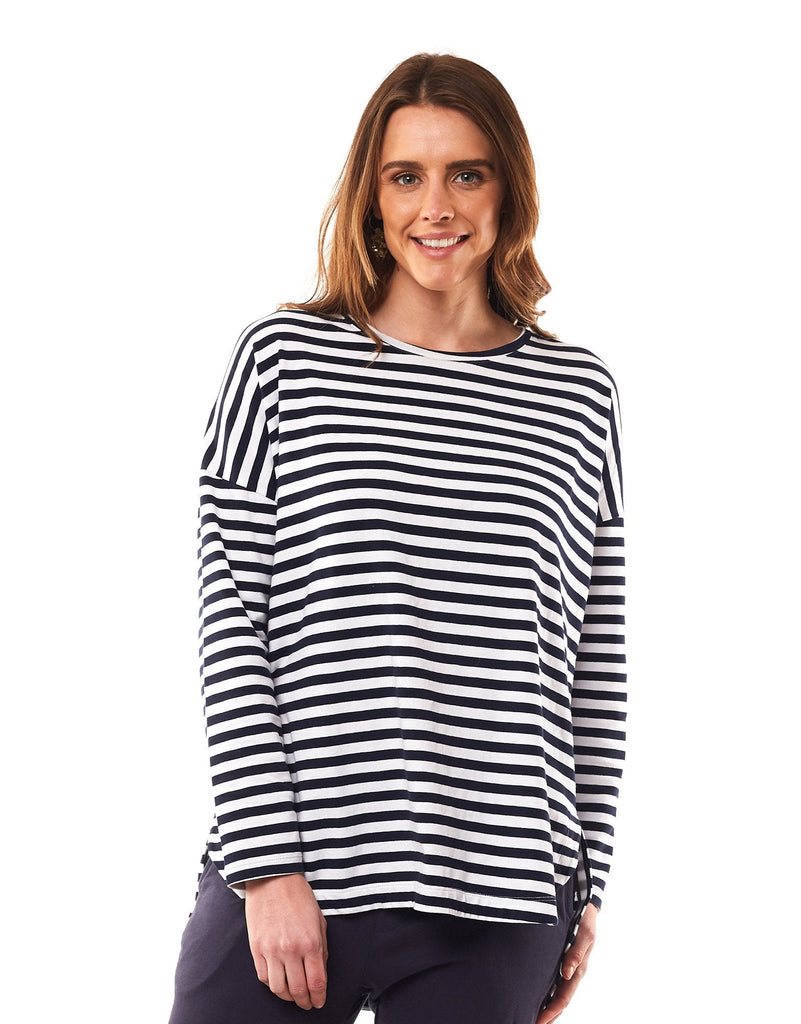 Elm Lifestyle Society Stripe L/S Tee - Marval Designs