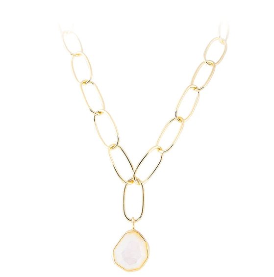 Fairley Free-Form Mother Of Pearl Link Necklace - Marval Designs