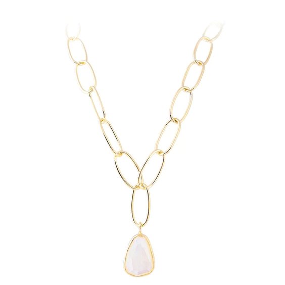Fairley Free-Form Mother Of Pearl Link Necklace - Marval Designs