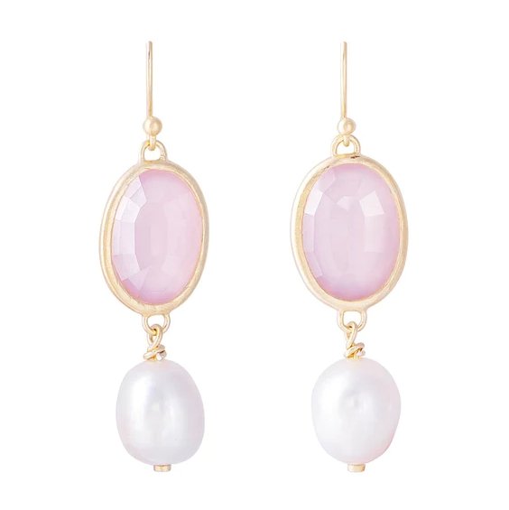 Fairley Rose Quartz Pearl Drops - Marval Designs