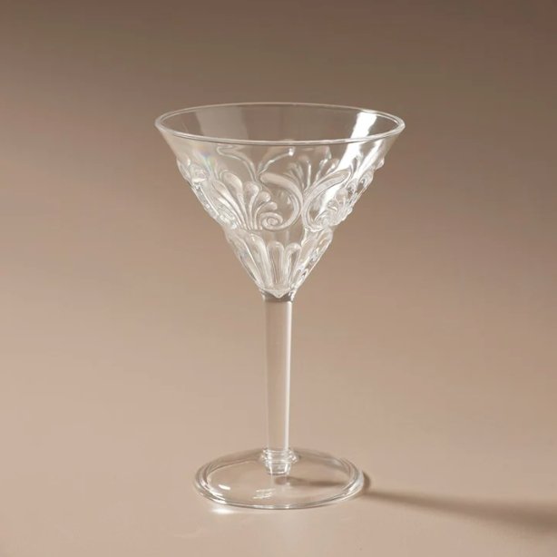 Flemington Acrylic Martini Glass Clear - Marval Designs