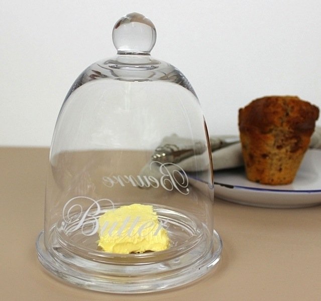 Glass butter dish - Marval Designs