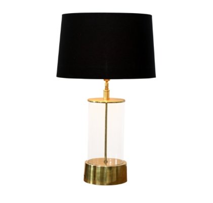 Glass/Brass Cylinder Lamp - Marval Designs