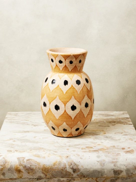 Hippolyte Biege Tall Vase - Marval Designs