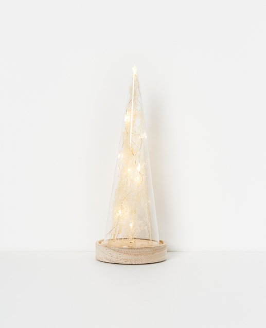 Holiday LED glass cone tree H27cm - Marval Designs