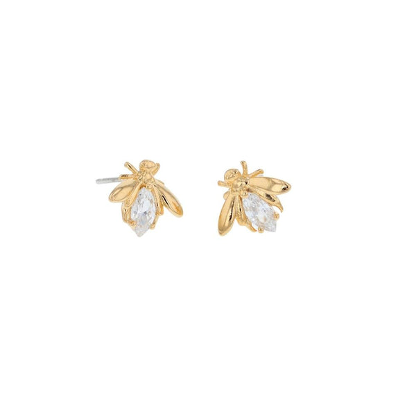 Jolie & Deen Crystal Bee Earrings - Marval Designs