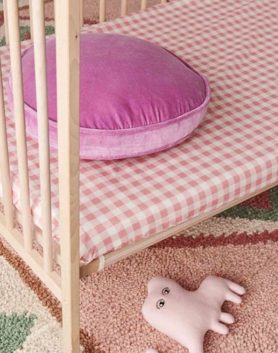 Kip & Co Gingham Candy Fitted Cot Sheet - Marval Designs