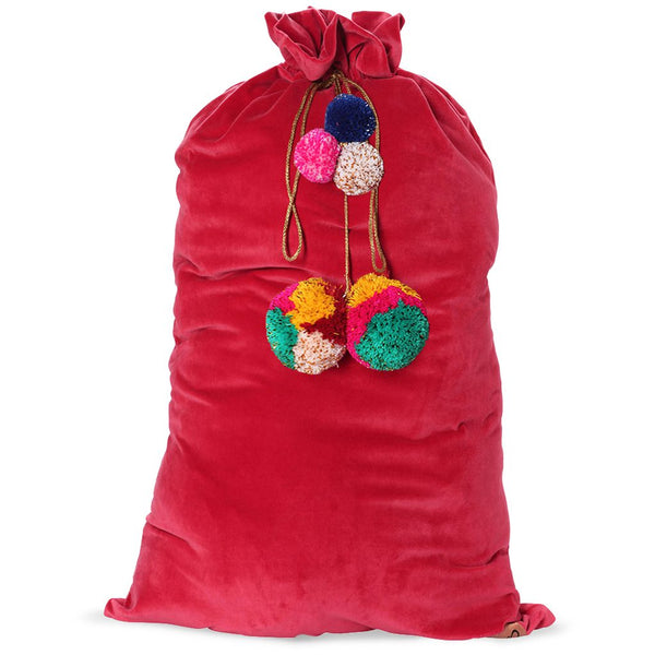 Kip & Co Red Velvet Santa Sack - Marval Designs