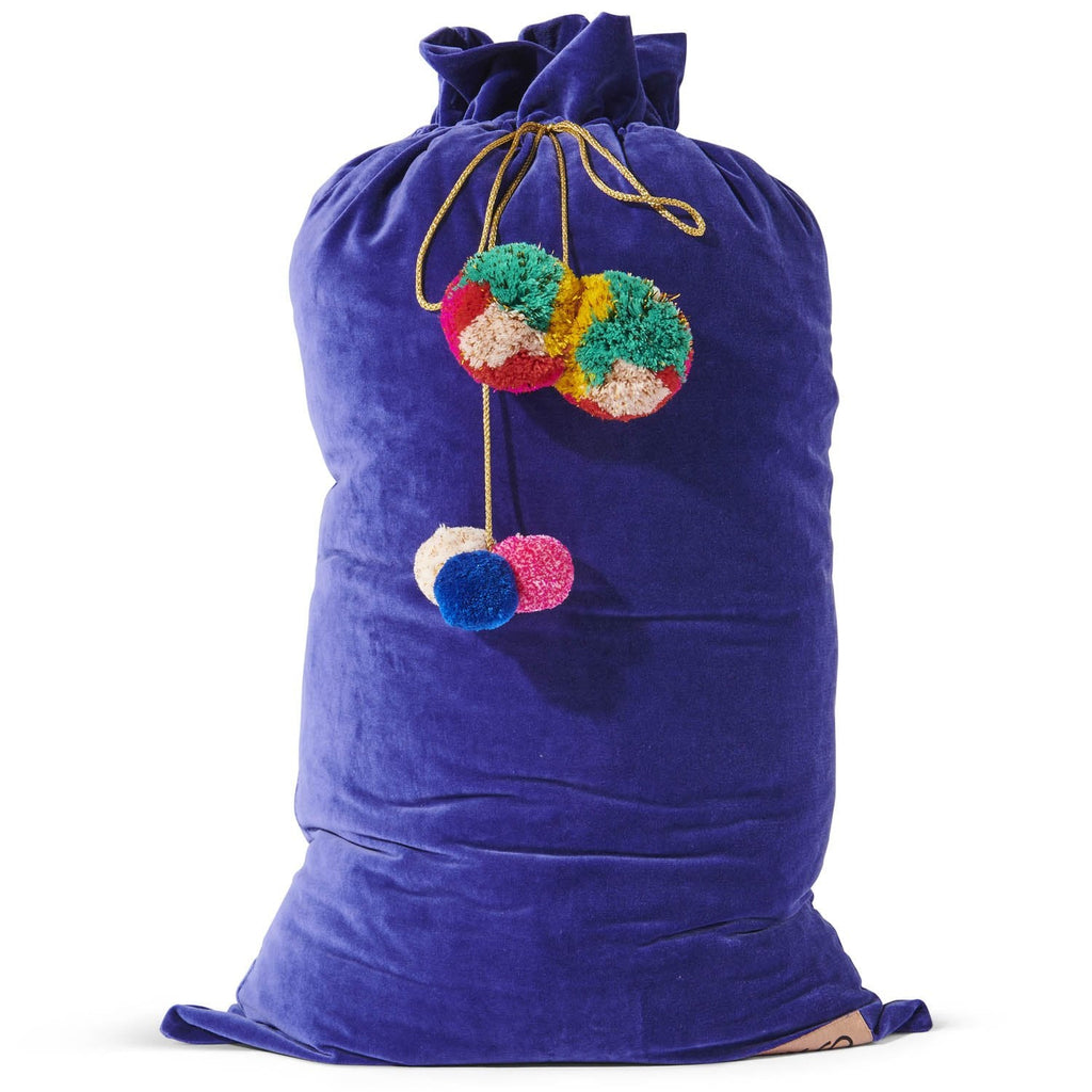 Kip & Co Royal Blue Velvet Santa Sack - Marval Designs